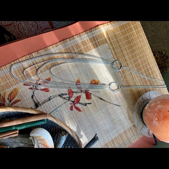 Silver Plated Layered Necklace   - Picture 4 of 6